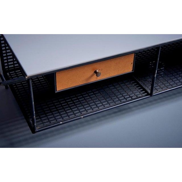 Paul McCobb Wall Shelf in Wood and Metal attributed to Paul McCobb for Bryce, USA, 1950s For Sale - Image 4 of 12