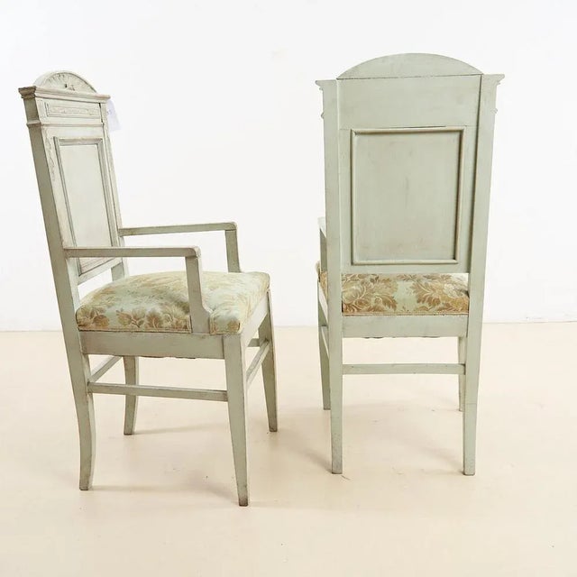 Set of Vintage Mint Green Chairs For Sale - Image 4 of 7