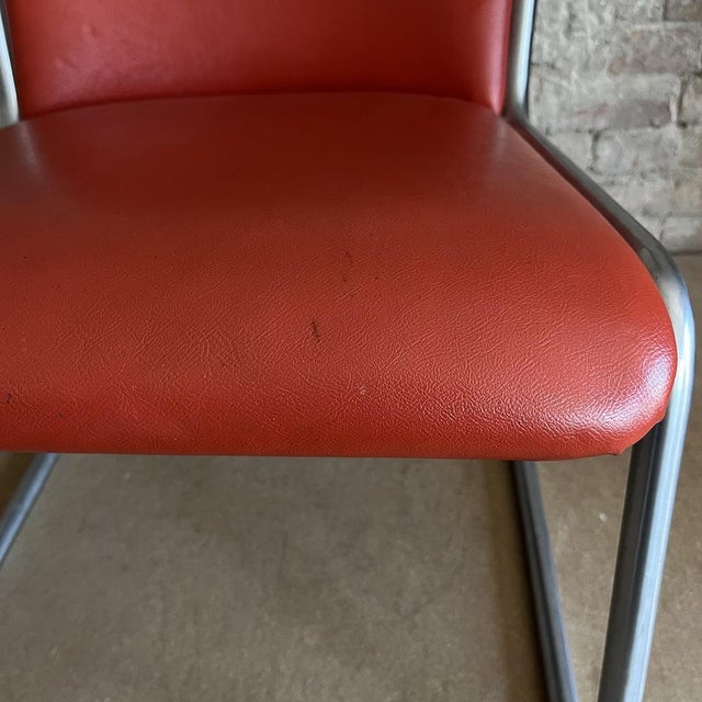 Black Gispen 413 Red Skai Chair by Willem Hendrik Gispen for Gispen For Sale - Image 8 of 16