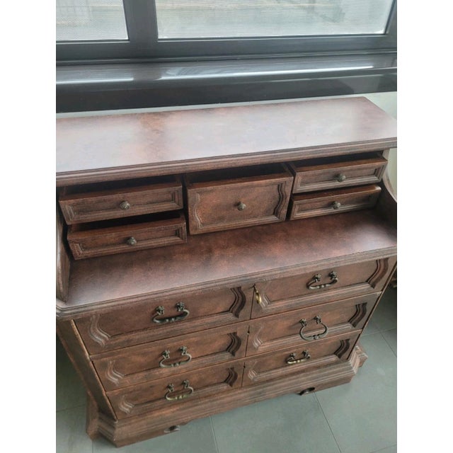 1960s Louis XIV Style Lacquered Chest of Drawers, 1960s For Sale - Image 5 of 11