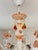 Vintage Italian Murano Style Amber Brown Floral Chandelier - Porcelain Body With Crystal Teardrops For Sale - Image 12 of 18