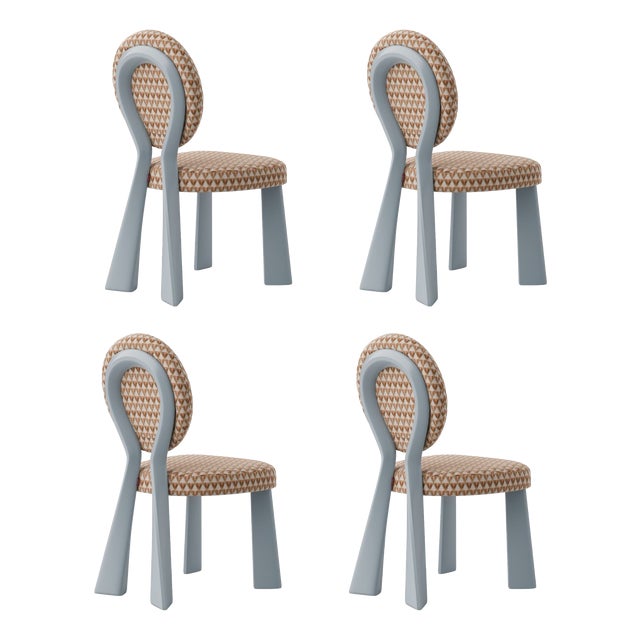 Mary II Dining Chairs with Wood or Lacquered Legs by Ottiu, Set of 4 For Sale