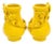 Vintage Yellow Chinese Peking Glass Vases - a Pair For Sale