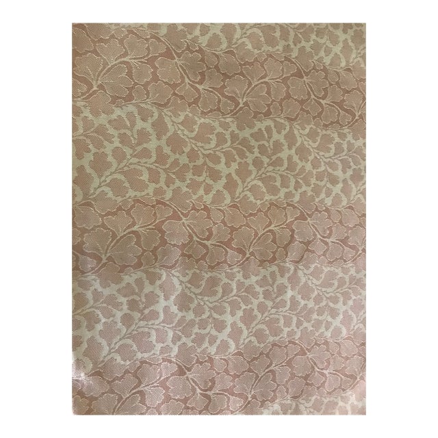 4 1/2 Yards of Cowtan and Tout Cotton in Ginkgo Leaf Pattern Cantaloupe Fabric For Sale