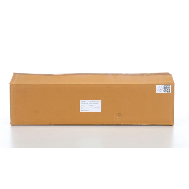 Silver Three Sarreid Ltd. Contemporary Silver Brushed Wire Pendant Lights For Sale - Image 8 of 8