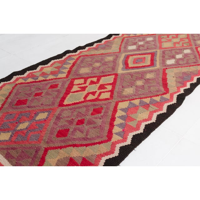 1950s Mid 20th Century Handwoven, Vegetable Dye, One-of-a-Kind, Anatolian Kilim For Sale - Image 5 of 10