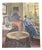 Interior with Woman at Window, 1920s, Oil Painting on Canvas, Framed For Sale