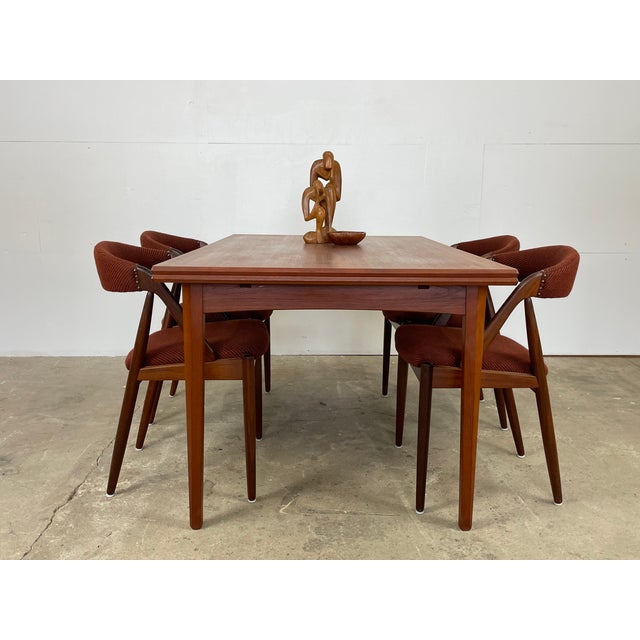 Brown Model 31 Dining Chairs in Teak attributed to Kai Kristiansen for Schou Andersen, Denmark, 1960, Set of 4 For Sale - Image 8 of 17
