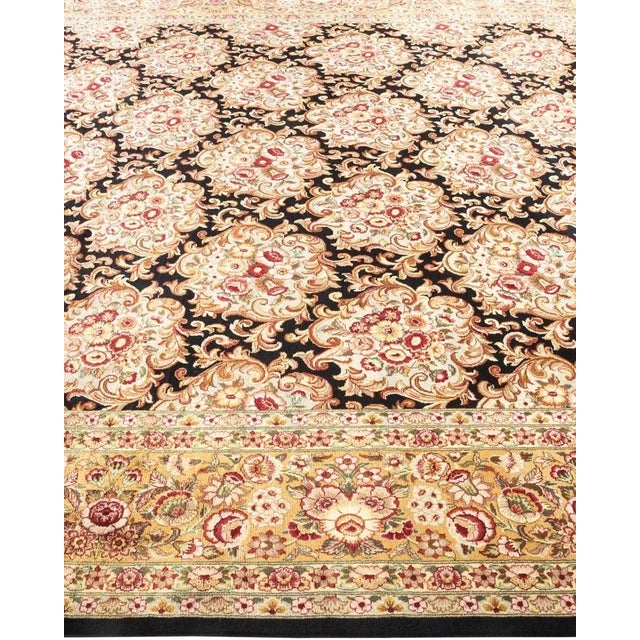 Solo Rugs Mogul, One-of-a-Kind Hand-Knotted Area Rug in Black, 8' 2" x 10' 0" For Sale - Image 4 of 8