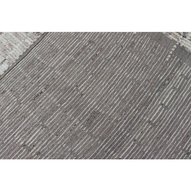 Modern Moroccan Rug With All-Over Design in Muted Tones by Keivan Woven Arts For Sale - Image 12 of 12