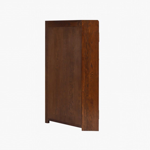 2020s Mission Oak Corner Bookcase / Cabinet - Walnut For Sale - Image 5 of 8