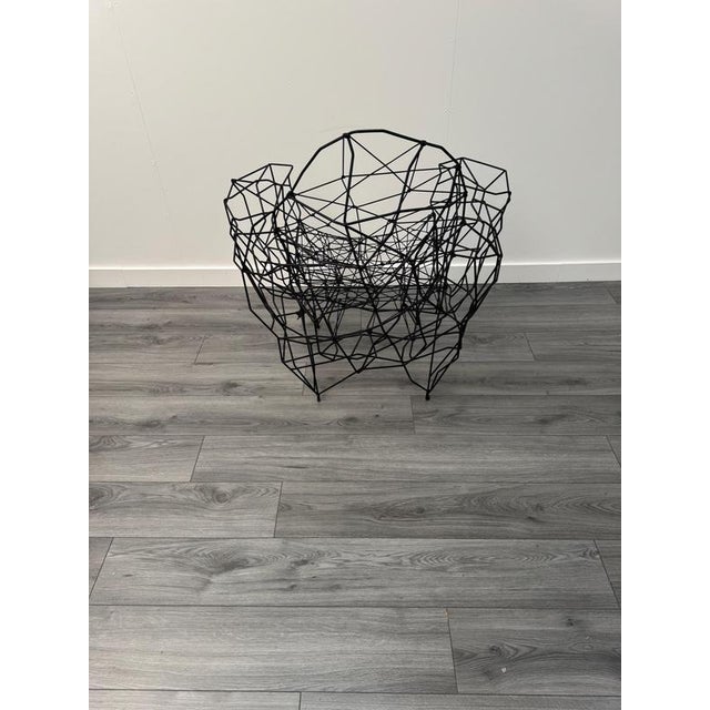 Sculptural Iron and String Armchair by Gerard Coquelin, 2020 For Sale - Image 4 of 9