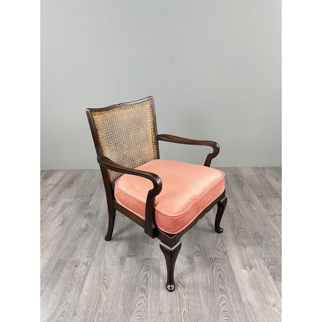 20th Century Armchairs in Wood and Caning, Set of 2 For Sale - Image 4 of 11