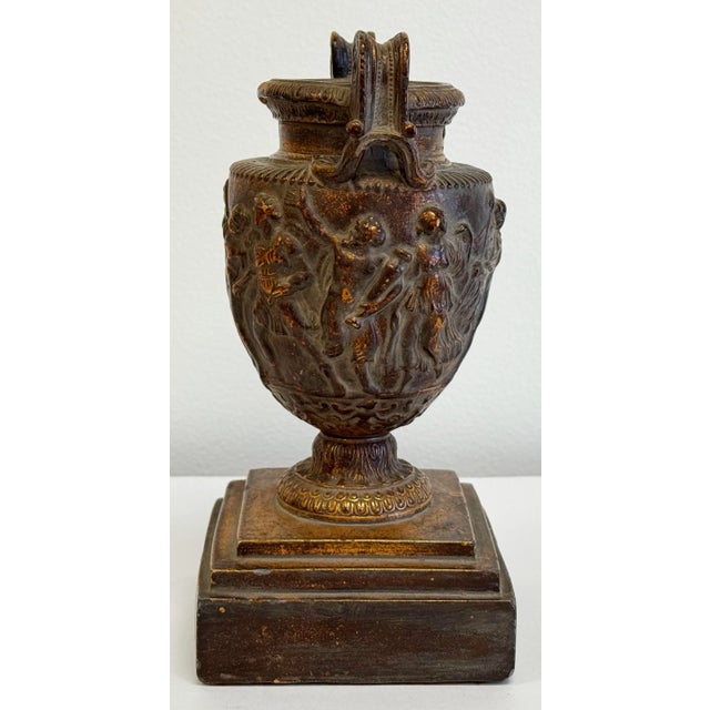 Vintage Bronze Neo-Classical Style Urn For Sale - Image 4 of 9