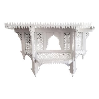 Moroccan Handcrafted Wall Shelf, White 2 For Sale