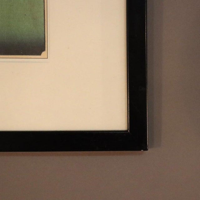 Green Antique Japanese Hiroshige's Wood Block Print “Otsuki Plain in Kai Provence” For Sale - Image 8 of 10