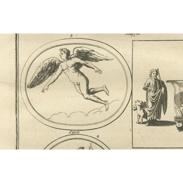 After Bernard de Montfaucon, Apollo, Muses and Mythological Reliefs, 1721, Engraving For Sale - Image 4 of 9