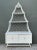 Mid 20th Century Vintage White Rattan Pagoda Etagere For Sale - Image 5 of 12