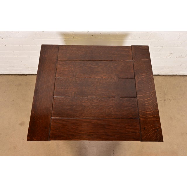 Stickley Mission Oak Arts & Crafts Occasional Side Table For Sale In South Bend - Image 6 of 9