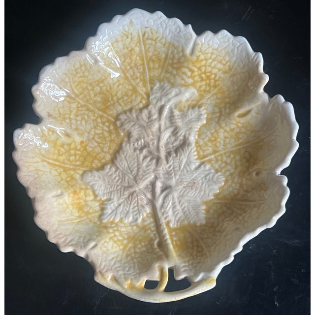 Yellow Mid 19th Century Minton Ironstone Leaf Dish For Sale - Image 8 of 12
