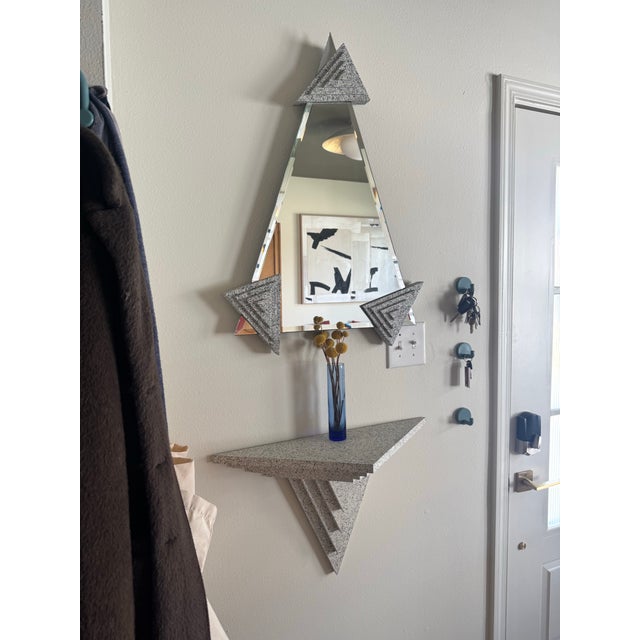 Postmodern 1980s Post Modern Mirror and Shelf For Sale - Image 3 of 12