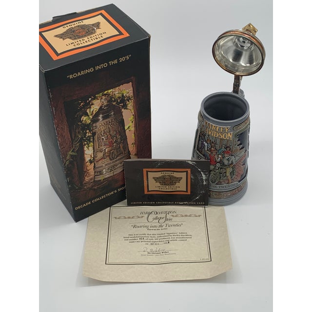 Roaring Into the Twenties Harley Davidson Beer Stein For Sale - Image 4 of 10