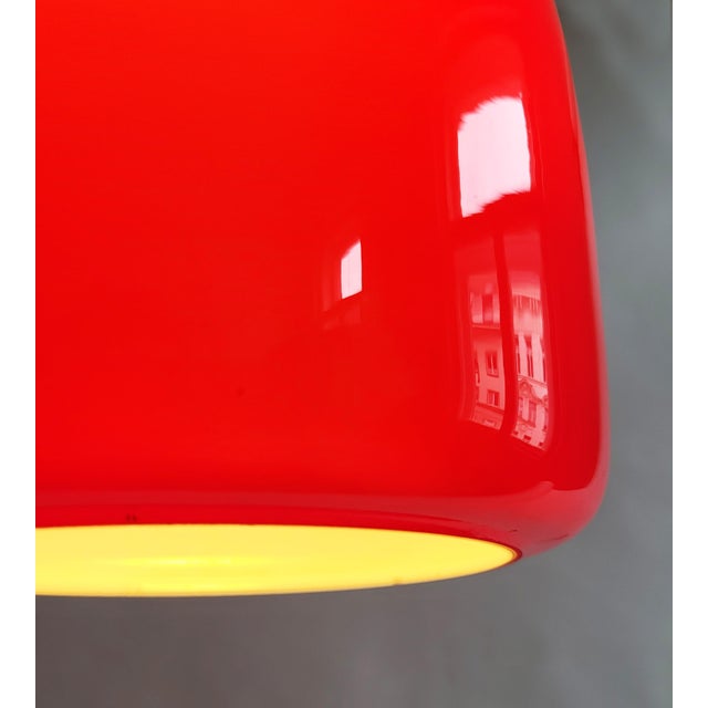 Red Pop Art Italian Red Glass Lamp, 1960s For Sale - Image 8 of 11