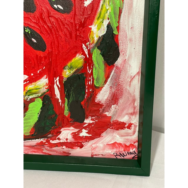 Bold Expressionist Watermelon Still Life Painting by Artist, Rebecca Williams For Sale - Image 9 of 10