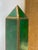 Vintage Hand Painted Faux Malachite Tole Obelisk For Sale - Image 4 of 7