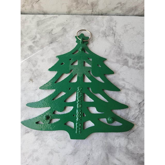 Vintage Cast Iron Christmas Tree Trivet For Sale - Image 9 of 12