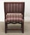 Brick Red Mid 20th Century Pair of Multi-Color Striped Chairs For Sale - Image 8 of 8