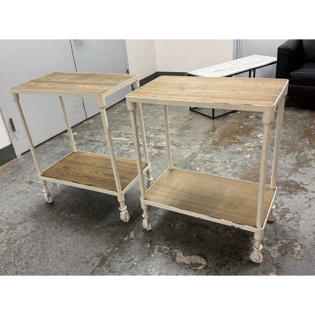 Luay Al-Rawi for Restoration Hardware Dutch Industrial Carts, Pair For Sale In San Francisco - Image 6 of 12