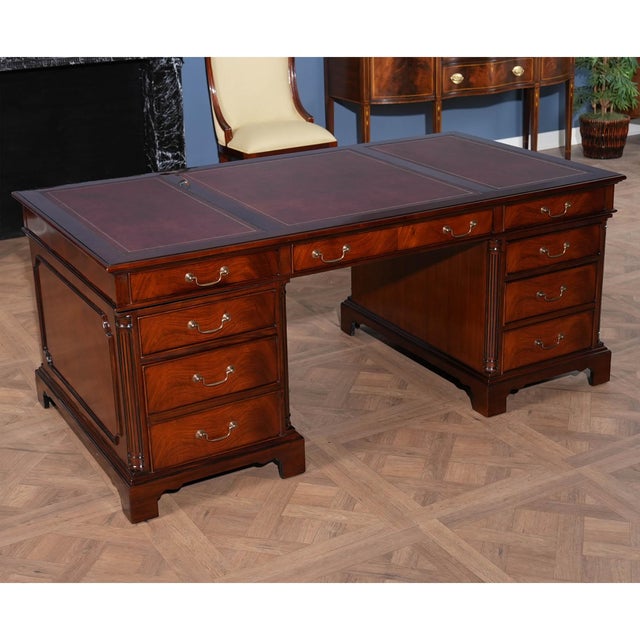 Niagara Furniture Mahogany Executive Desk For Sale - Image 6 of 12