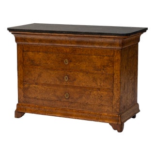 Elm Commode with Marble Top, 1870s For Sale