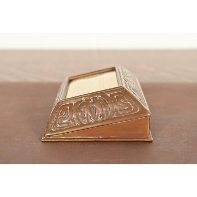 Tiffany Studios New York Zodiac Pattern Bronze Desk Calendar Holder or Picture Frame For Sale - Image 10 of 16