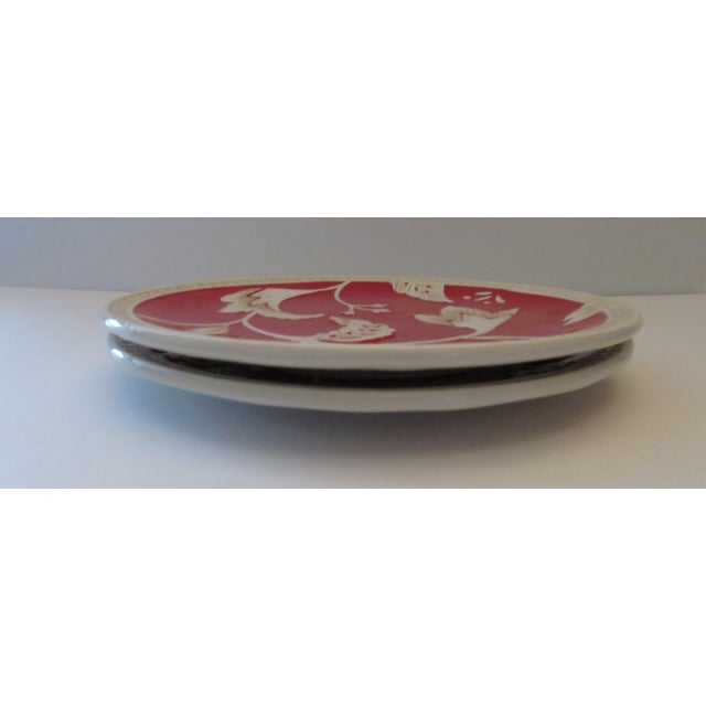 Art Deco Fitz and Floyd Town & Country Luncheon / Dessert Plates- Set of 2 For Sale - Image 3 of 6