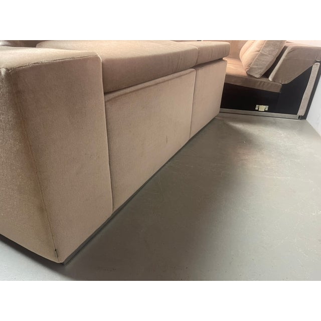 Modular Sofa in Champagne Velvet from Walter Knoll, Germany, 1970s, Set of 4 For Sale - Image 16 of 18