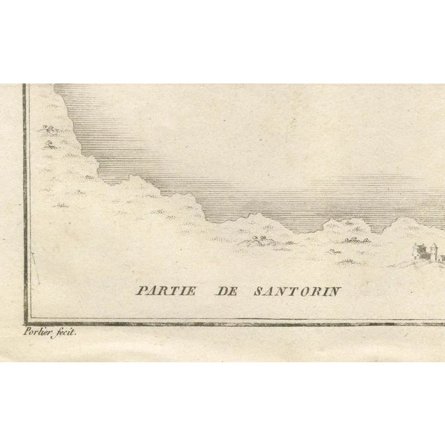 Engraved Map of the Volcano Islands of Santorini by Portier, 1790s For Sale - Image 6 of 10