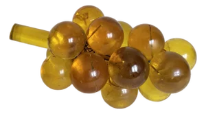 Mid-Century Modern Golden Yellow Lucite Grape Cluster Sculpture