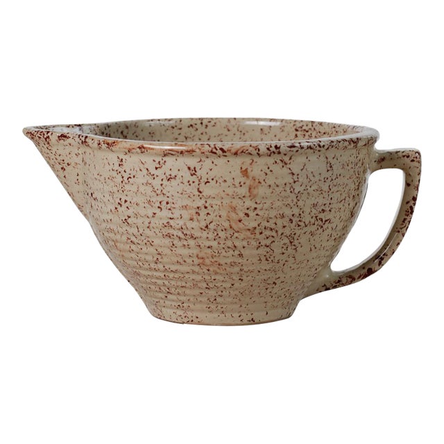 1920s Monmouth Western Stoneware Batter Bowl Pitcher For Sale