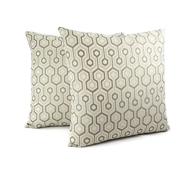 From Pindler is Tillman in the color Moonstone pillow cover. This pillow features a hex abstract pattern with different...