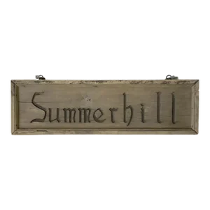Antique Summerhill Wood Sign