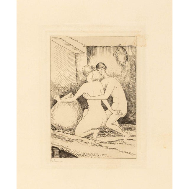 Jean-Emile Laboureur (French, 1877-1943), "Ovid Amores", Etching, signed in pencil lower left, inscribed to lower mat...