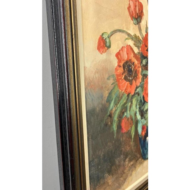Unknown, Floral Still Life, Canvas, Framed For Sale - Image 4 of 11