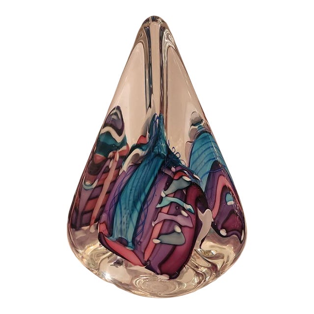 Mid 20th Century Abstract Art Glass Sculpture For Sale
