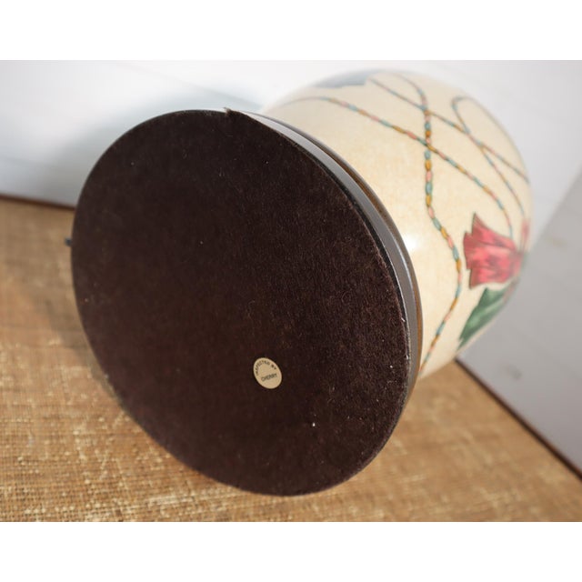 Vintage Pair Wildwood Hand Painted Ceramic Tassel Table Lamps 80's 90's Hollywood Regency Neoclassical Traditional For Sale - Image 15 of 17