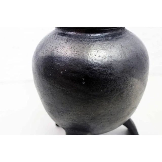 Black Ceramic Lamp Foot, 1960 For Sale - Image 8 of 12