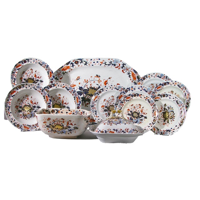 Spode New Stone China Imari Dinner Service, Pattern 3504, Eighty-Four Pieces Circa 1822–1825 For Sale - Image 10 of 10
