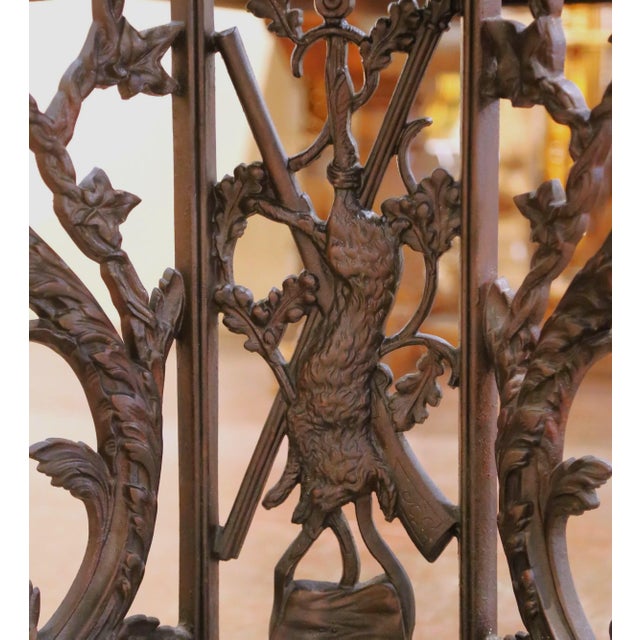 19th C. French Gothic Revival Iron Corner Hall Stand in the Manner of Corneau For Sale - Image 11 of 16