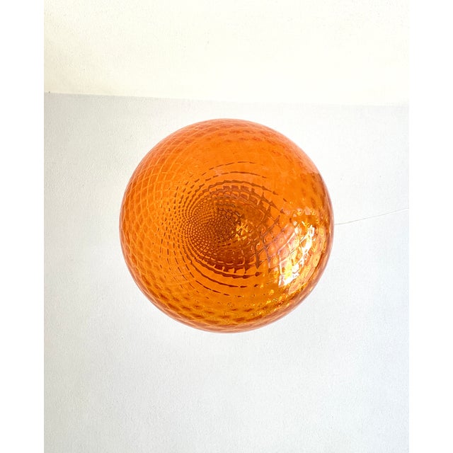 Orange Murano Glass Baloton Pendant Lamp, 1980s For Sale - Image 16 of 17